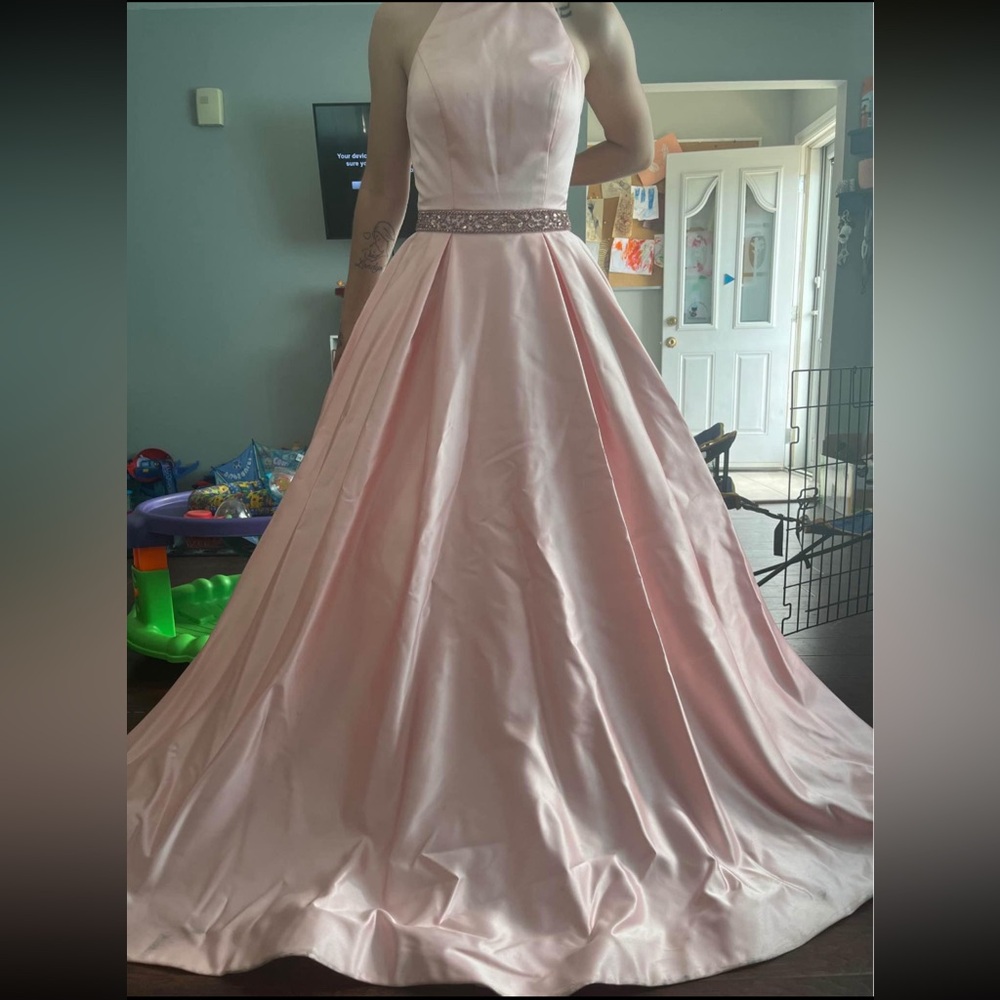 Sherri Hill Light Pink Prom Dress - Picture 8 of 9